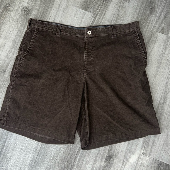 Columbia Brown Flat Front Corduroy Chino Style Shorts Big & Tall - Picture 1 of 7